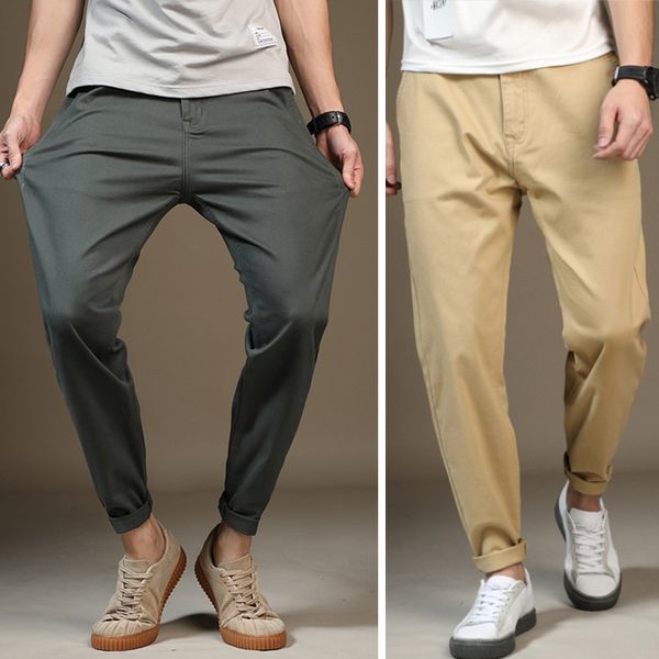 

brand casual harem pants men stretch jogger pants men fitness trousers male harajuku summer clothes causal long, Black
