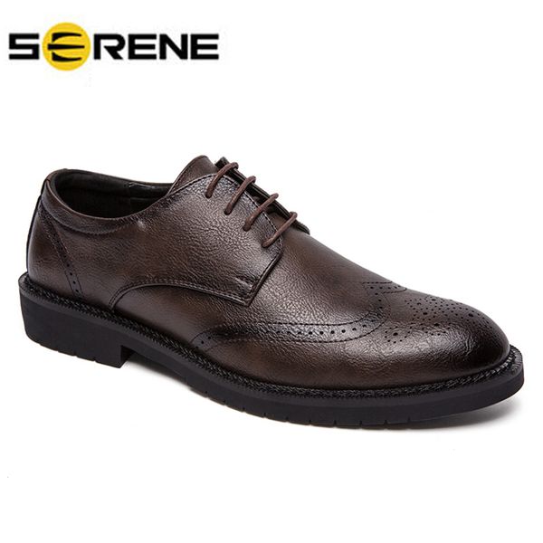 

pig size men oxfords shoes carved brogue shoes business formal bullock, Black