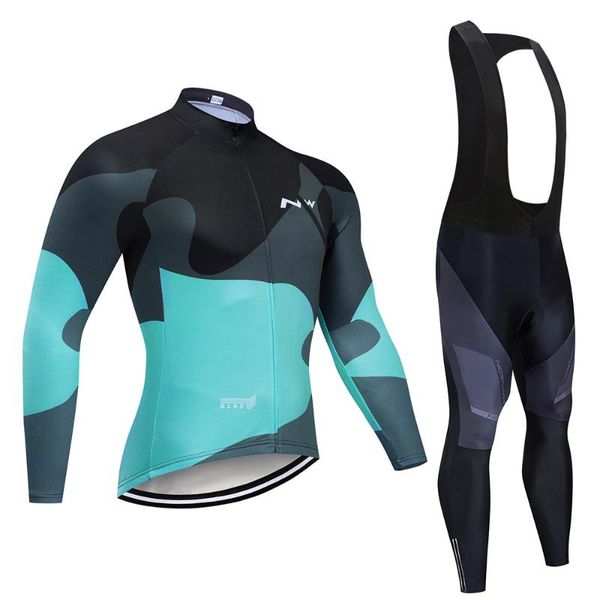 

northwave 2020 team cycling sweatshirt 9d gel pad jersey suit ropa ciclismo quick dry bike clothes men riding, Black;blue