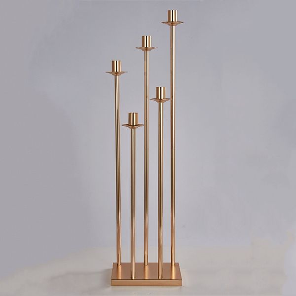 

metal candle holders 5 arms candelabra candlestick wedding table centerpiece pillar stand road lead for party home decoration