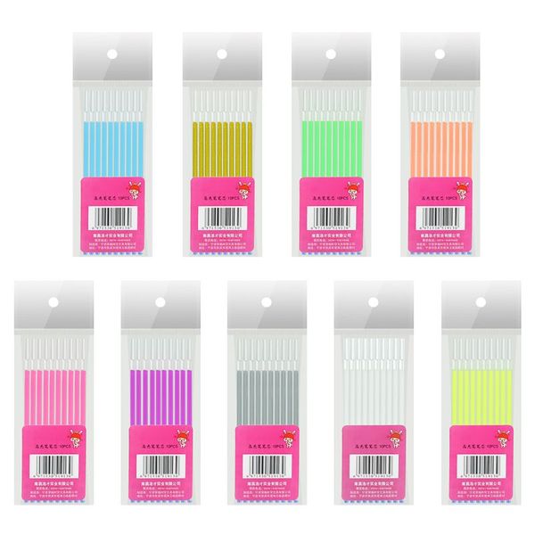 

10pcs pen refills glitter highlighter gel pen core for drawing painting marker stationery school office supplies