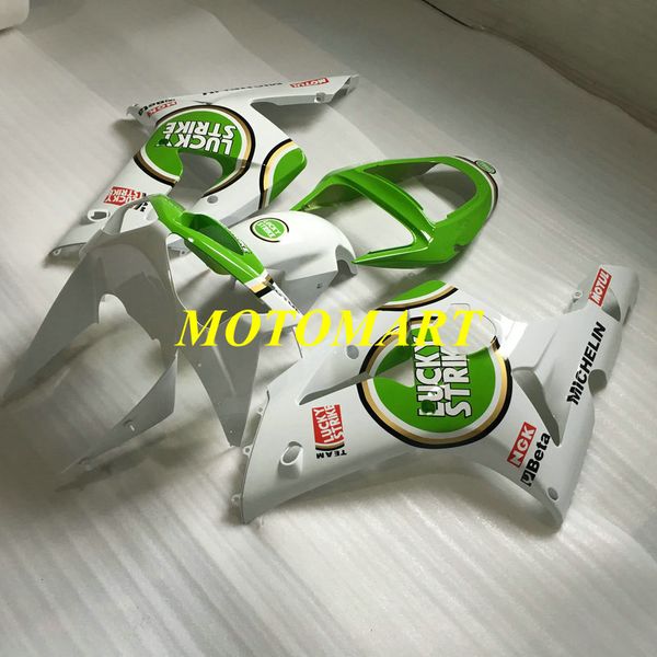 KAWASAKI NINJA ZX 6R 600cc 03 04 ZX6R için enjeksiyon kalıp Fairing kiti 636 2003 2004 Üst Beyaz yeşil Kalafatlama ZX36 set