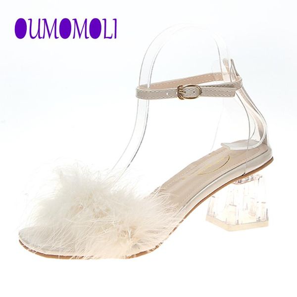 

clear heels high 2020 women sandals summer shoes transparent pumps wedding jelly women's shoes ankle strap square pvc heels, Black
