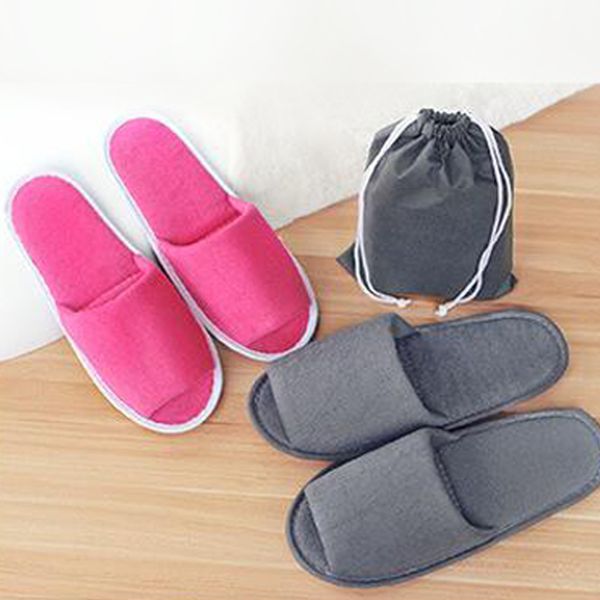 

Simple Slippers Men Women Hotel Travel Portable Folding House Disposable Home Guest Indoor Slippers Big Size Shoes, Blue