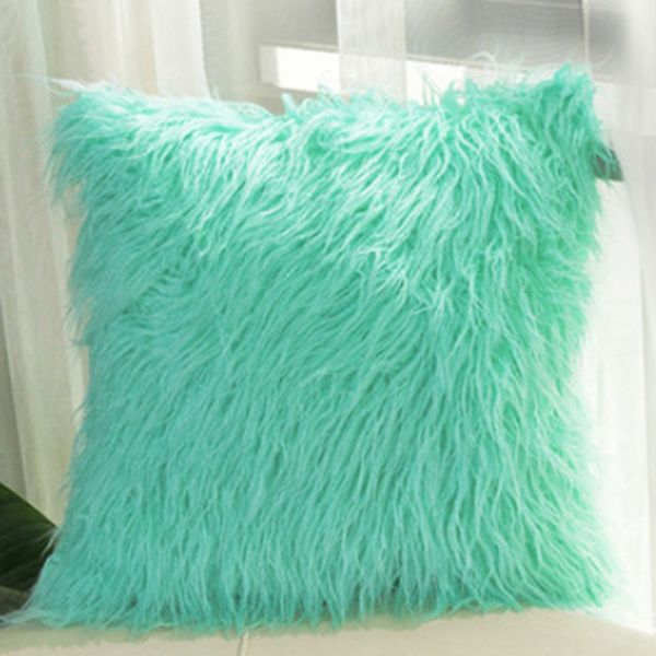 Nordic Long Plush Pillowcase Fluffy Pillow Cushions Ins Sofa Bed