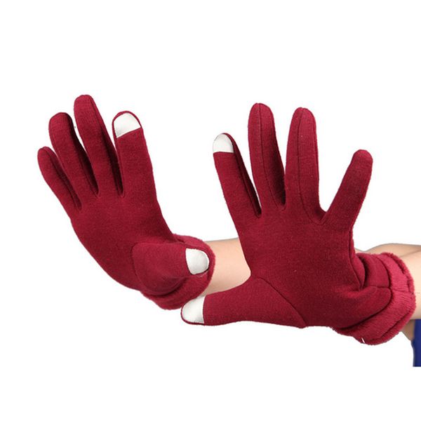 

6 colors women's hiking gloves winter gloves touch screen outdoor cycling windproof camping outdoor activities, Black