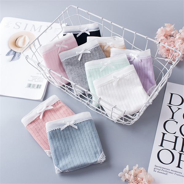 

women's panties 9 colors cotton lace lingerie ladies underwear female casual underpants women briefs wholesale intimates, Black;pink