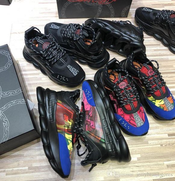 

2019 новые все высокого качества цвета chain reaction кроссовок роскошный дизайн кроссовки моды район обувь размер 35-46 свободная перевозка, Black