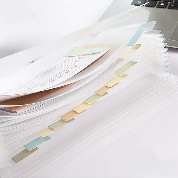 

1pc cute multilayer paper document bags holder waterproof supplies pp envelope bags for office storage organizer
