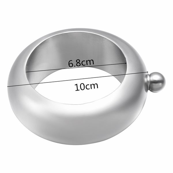 

ijb5107 stainless steel shiny polishing urns for wine bracelet memorial container keepsake plated color for gift to friend, Silver
