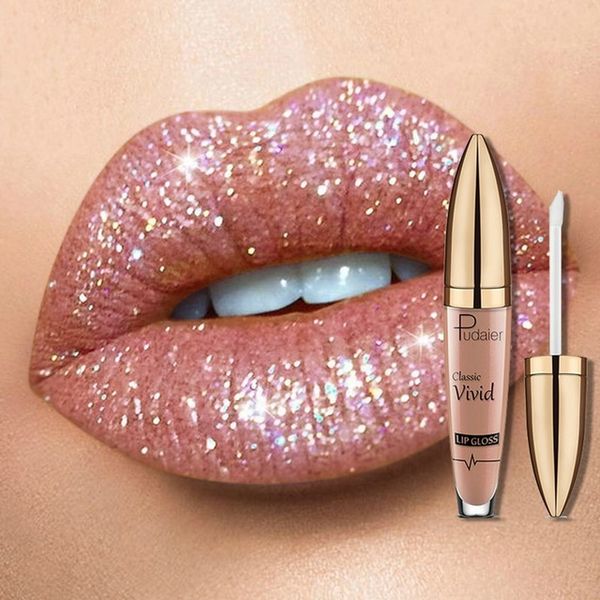 

2019 glitter liquid lipstick metal metallic shimmer shining waterproof pigment lip gloss tint cosmetics