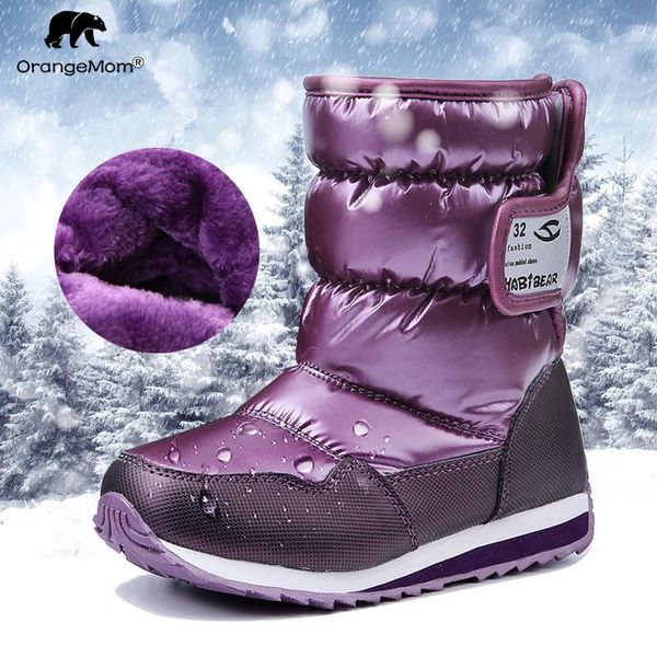 

30 degree russia winter warm baby shoes , fashion waterproof children's shoes , girls boys boots perfect for kids accessories y190523, Black;red