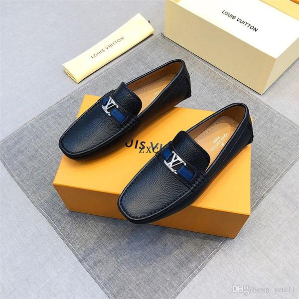 

20mm mans loafers genuine leather italian luxury designers crocodiles style slip on casual dress shoes for male sapatos masculinos madaj, Black