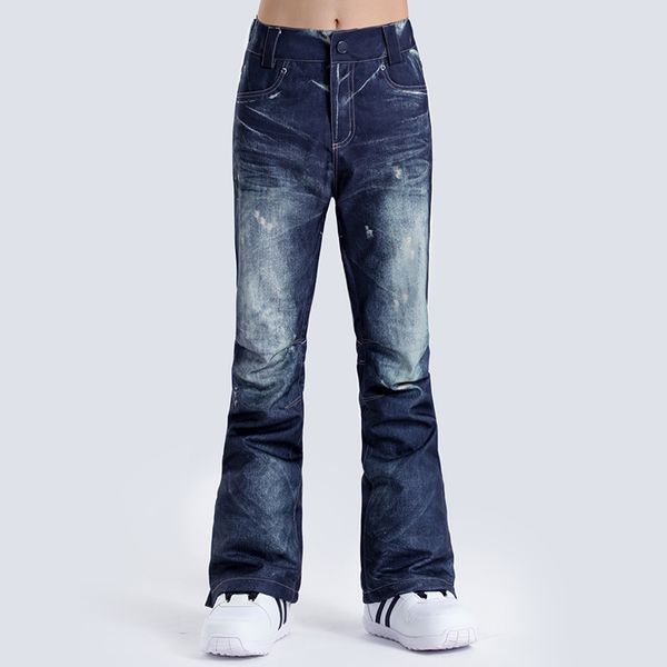 

gsou snow snowboard pants winter women water-resistant windproof breathable skiing trousers warm outdoor sports clothing