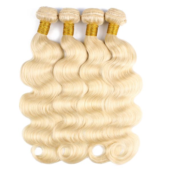 

613 blonde extensions 4 bundle deals body wave virgin hair 10-28 inch peruvian brazilian indian remy human hair weave bundle, Black