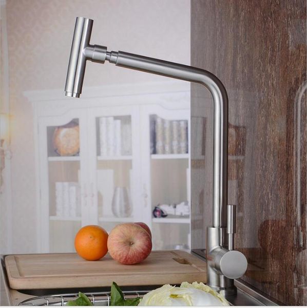 

new arrivals 360 degree swivel kitchen mixer com spray 304 stainless steel kitchen faucet,sink mixer nickel faucet