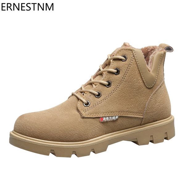 

ernestnm boots women 2020 new fashion nubuck flat with black boots winter lace-up botas mujer invierno ankle ladies shoes