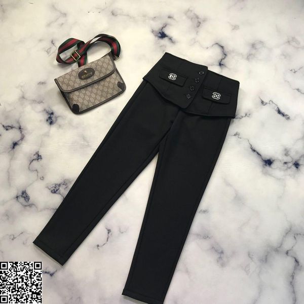

2019 new brand women clothes yoga pants leather slim fit trousers new style classic style, White