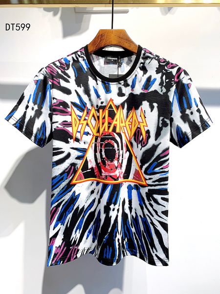 

fashion dsquareadesigner men's t-shirt designer hugo brand volcano erupting blaster print t-shirt men's hip hop casual sweatshirt, White;black