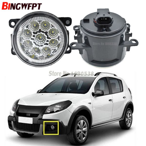 2x LED-Nebelscheinwerfer, Halogenlampen für Renault Sandero / Stepway Schrägheck 2008–2015. Superhelle DRL-Nebelscheinwerfer