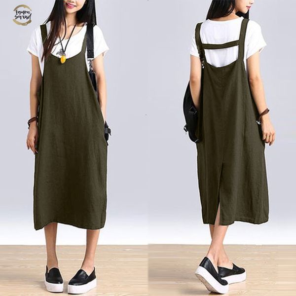 

kaftan casual summer dress 2019 women's sundress female strap vestidos plus size split midi overalls dresses linen robe, Black;gray