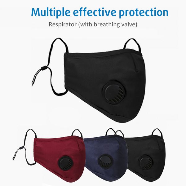 

fast shippingpm2.5 anti cotton haze mask with breath valve anti-dust mouth mask activated carbon filter respirator mouth-muffle mask face
