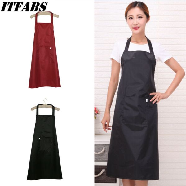 

faroot plain apron with front pocket for chefs butchers kitchen cooking craft baking pvc durable kitchen household tool