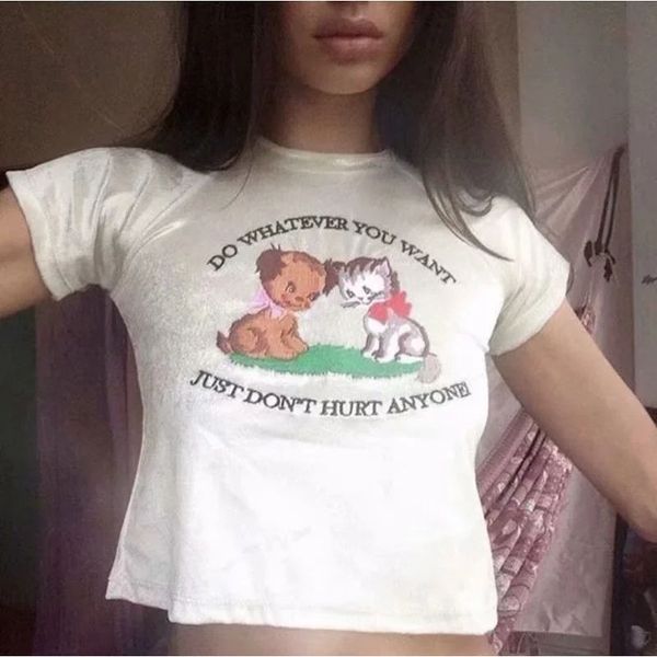 

streetwear мультфильм cat вышивки tshirt женщины лето 2020 мода короткие рукава o шеи футболка femme повседневный basic top тройники new, White