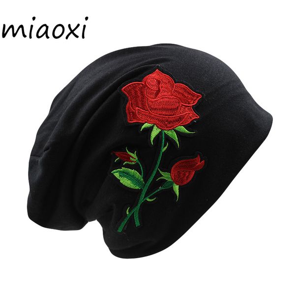 

miaoxi] good sell women beanies fashion floral rose love hat cap for girl beauty spring winter bonnet ladies cotton beanies, Blue;gray