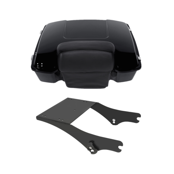 

motorcycle chopped trunk backrest + luggage rack for touring tour pak pack 2009-2013