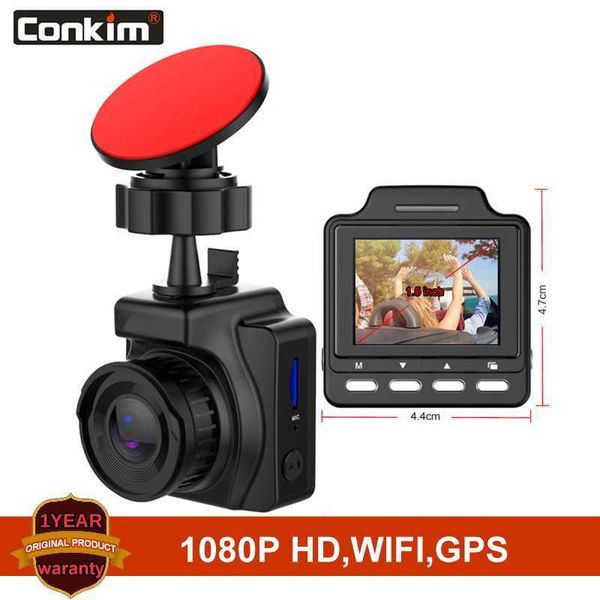 

conkim dash cameras novatek 96658 imx323 1080p full hd wifi car dvr 1.5" ips car autoregistrars built in gps loop recording dvr