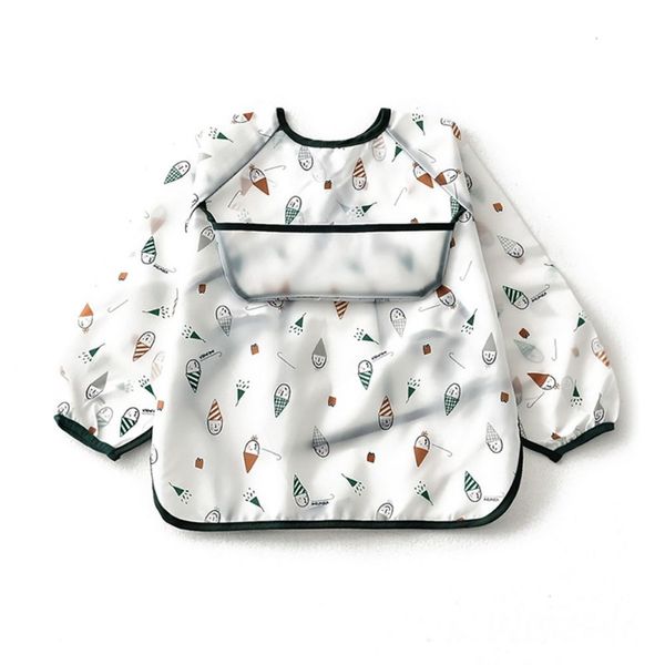 

cute cartoon baby bibs waterproof colorful infant bib full sleeve bibs children long sleeve apron coverall feeding bibs