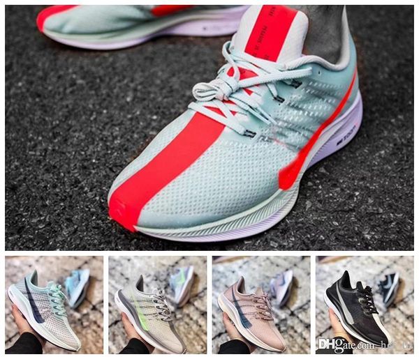 

с коробкой 2019 новый zoom pegasus turbo зеленый красный черный белый кроссовки сетка женские реагируют zoomx fly pegasus 35 мужские кроссов, Black