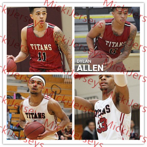 

men custom iu south bend titans basketball jersey 1 miles tracy 4 myles simmons 11 dylan allen 33 miguel mahan 40 rashaan jackson jersey, Black;red