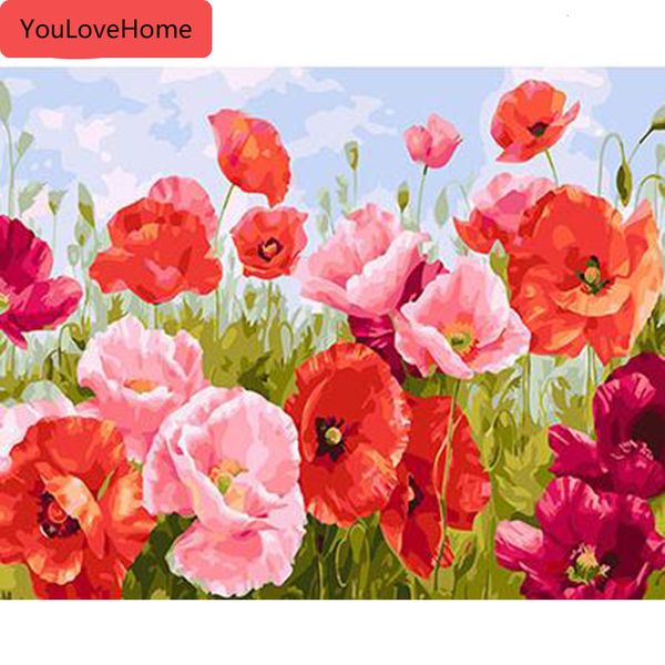 

картина маслом по номерам цветок ручная роспись искусство рассвет на холсте картина наборы diy украшения дома подарок современный домашний д