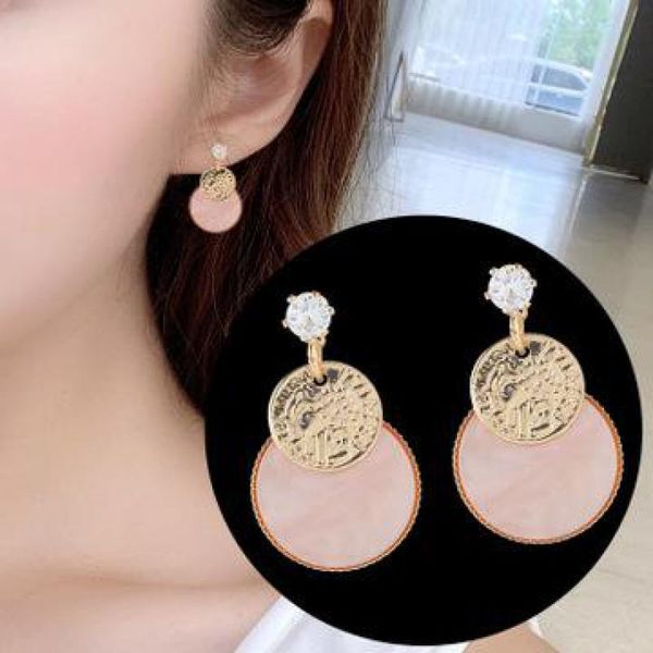 

new net red compact simple earrings elegant temperament crystal earrings women's birthday gift jewelry earrings oorbellen, Silver
