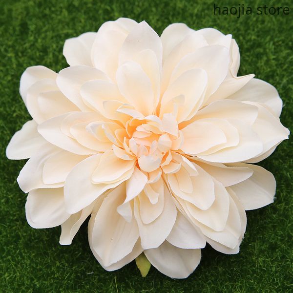 

new wedding flower wall party home decoration wholesale 10pcs / many large artificial dahlia head 14 cm diameter silk flower