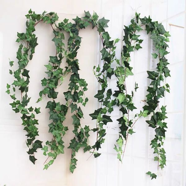 

decorative flowers & wreaths artificial willow vine begonia leaves simulation plant green ivy rattan garland wedding garden home el