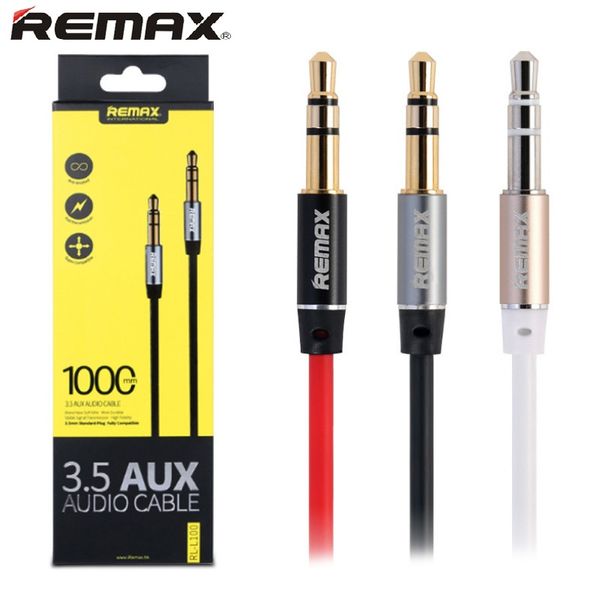 Cavo audio AUX universale Remax da 3,5 mm Cavo AUX prolunga maschio a maschio per telefoni cellulari per auto Cuffie MP3 MP4