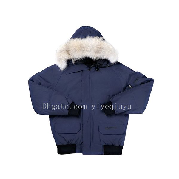 

mens designer winter coats canada brand jackets luxury doudoune goose down parka windbreaker down real wolf fur designer clothing, Black