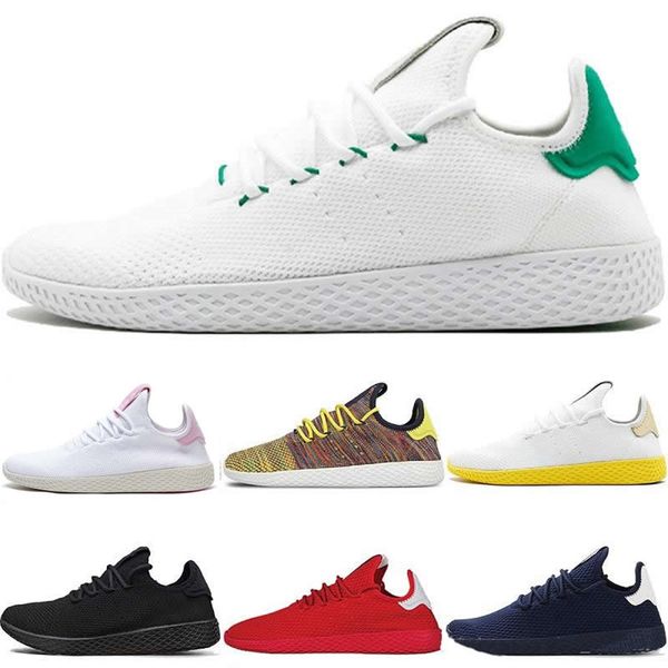 

2019 new arrive pharrell williams hu primeknit tennis men shoes women sneaker sports shoes breathable multicolor sneakers