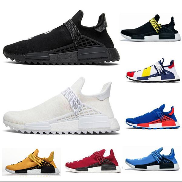 

nmd running shoes human race pharrell williams hu trail oreo nobel ink black nerd designer sneakers men women sport shoes