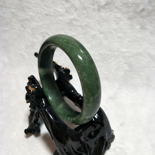 

beautiful bangle chinese green jade hand-carved bracelet 54mm-64mm kyy8758, Golden;silver