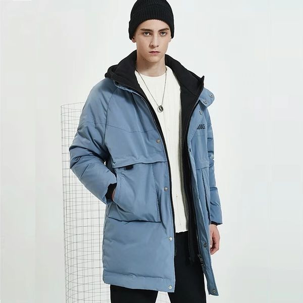 

mens designer winter down jacket luxury canada white duck down jackets men blue streetwear parka letters long coat thick puffer coats m-xxl, Black