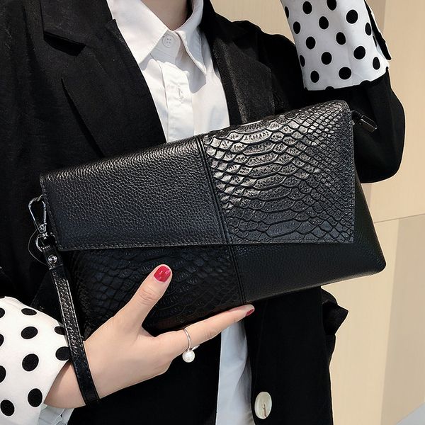 

lady's one-shouldered oblique cross-bag lady's bag summer 2020 new casual leather bag checkered envelope