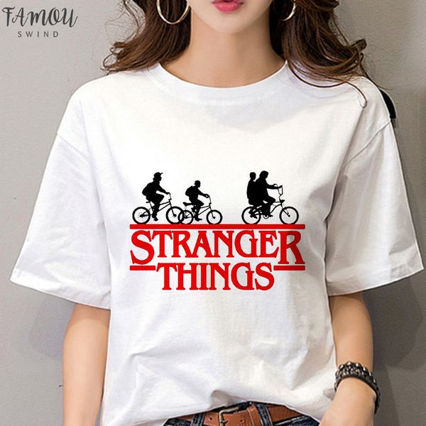 

women stranger things 3 women t shirt 2020 new summer t shirt female clothes personality tshirt female harajuku thin section tees, White