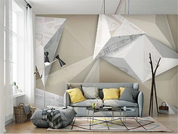 

индустриальный стиль solid geometry творческий аннотация газета vintage back 3d цифровая печать обои
