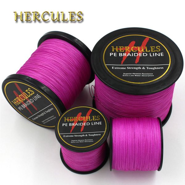 

hercules 4 strands pink 100m 300m 500m 1000m 1500m 2000m 100% pe super strong braided fishing line sea weave superior extreme
