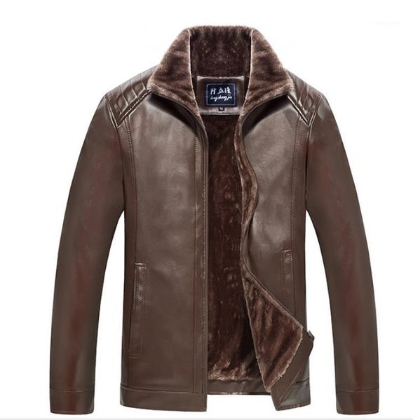 

mens designer jackets 19 winter thick lamb sheepskin warm father jacket coats, Black;brown