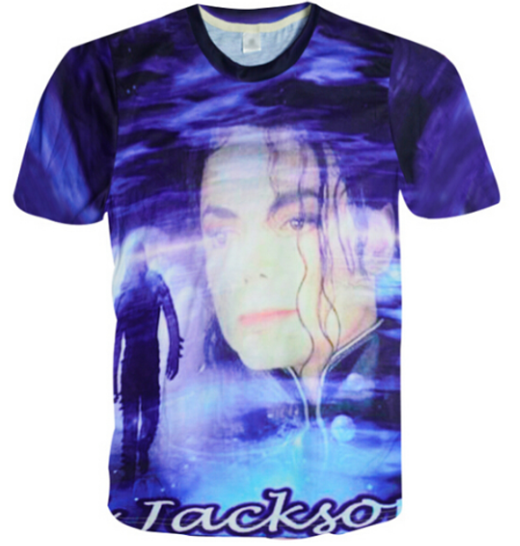 

new king of rock and roll michael jackson t shirt men women funny 3d print summer short sleeve o neck crewneck casual a75, White;black
